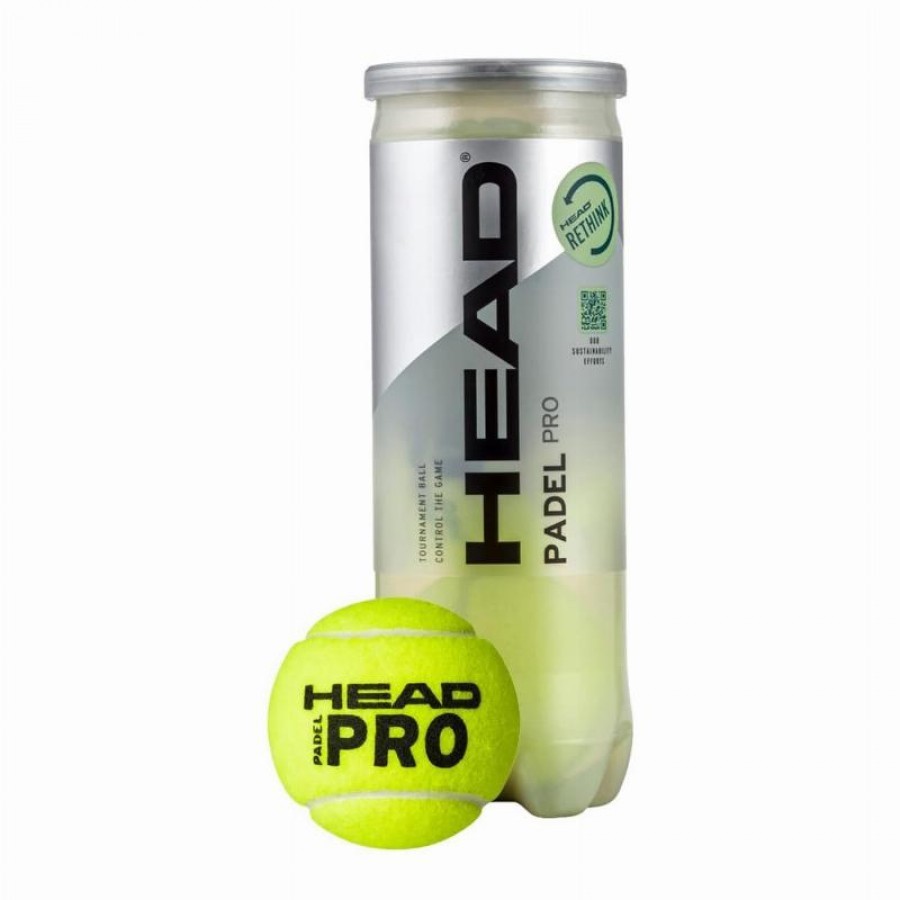 Pot of 3 Head Padel Pro Balls