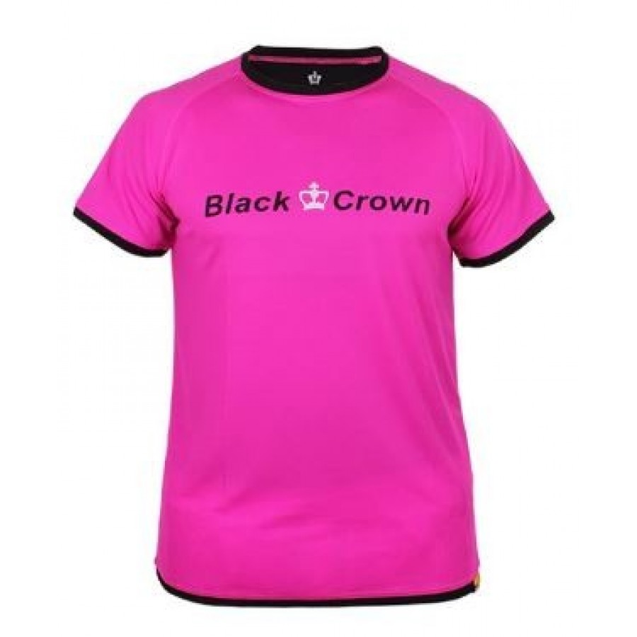 ROPA DE PADEL BLACK CROWN CAMISETA X3 FUCSIA NEGRO