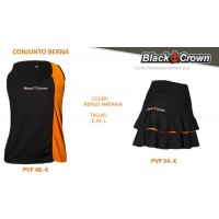 Camiseta Black Crown Berna Negro Naranja