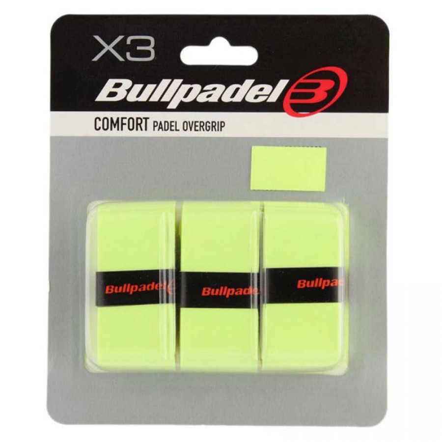 Blister Bullpadel 3 Overgrips GB1200 Comfort Yellow Sulfur Fluor