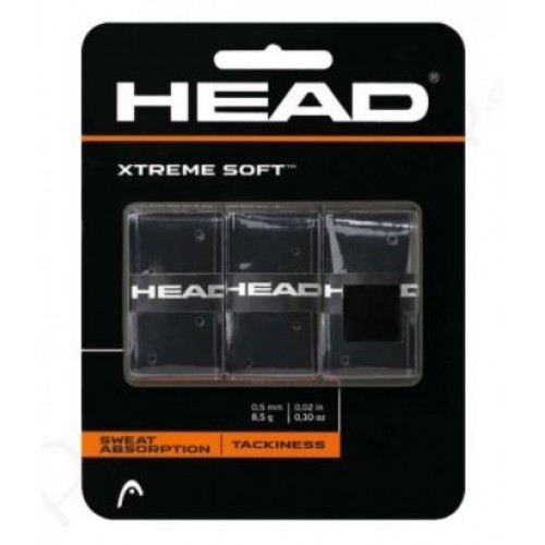 Blister Head Xtreme Soft Negro 3 Overgrips Blister Head Xtreme Soft Negro 3 Overgrips