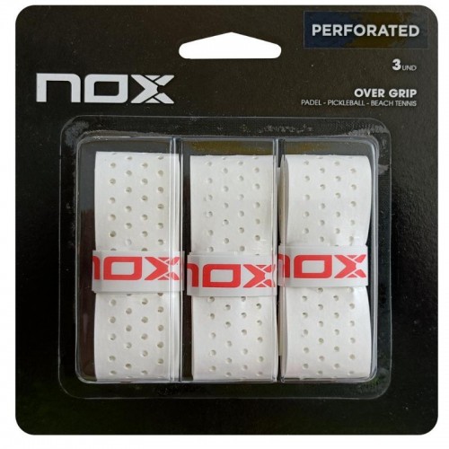 Blister Nox Pro Perforated White 3 Overgrips Blister Nox Pro Perforated White 3 Overgrips