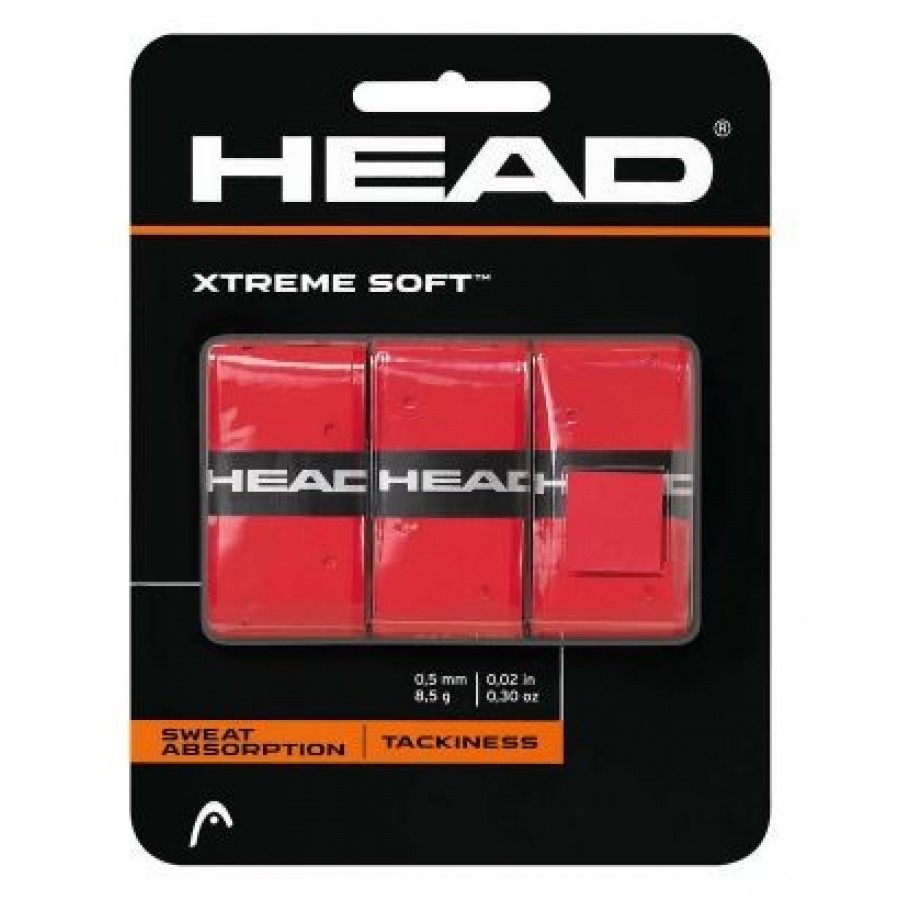 Blister Overgrips Head Xtreme Soft Rojo 3 Unidades
