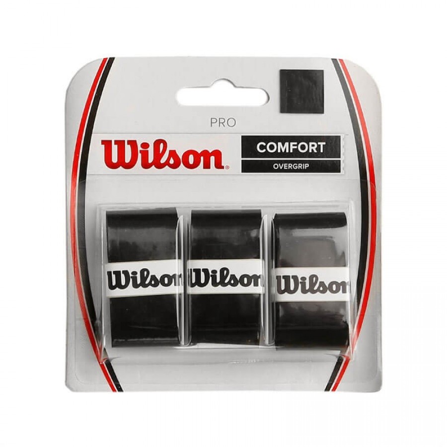 Blister Wilson 3 Overgrips Pro Negro  Oferta + Barato