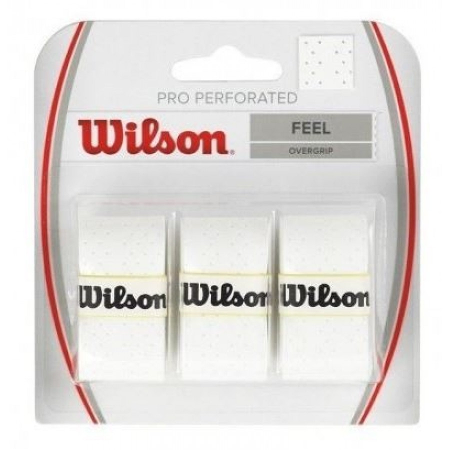 Blister Wilson 3 Overgrips Pro Perforated White