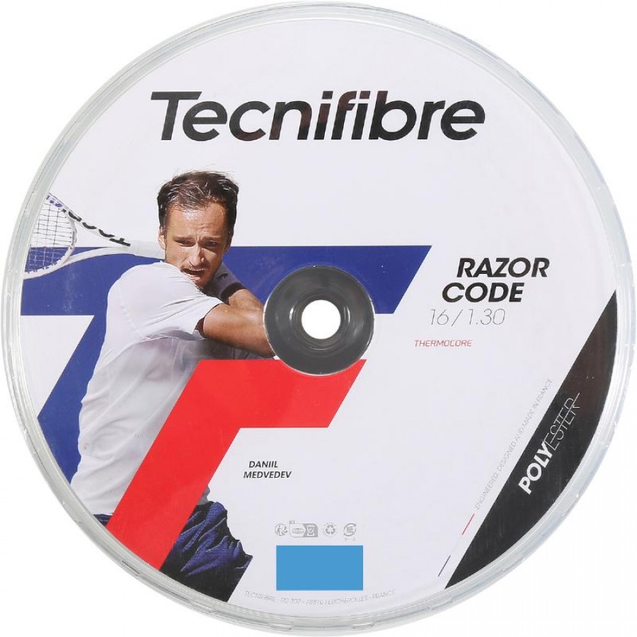 Bobine de corde 200m Tecnifibre Razor Code 1,30mm Bleu  Offre - Pas cher