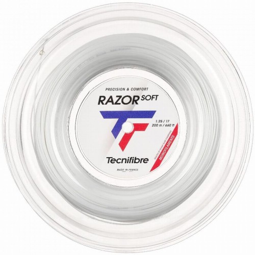 Bobina Cordaje 200m Tecnifibre Razor Soft 1,25mm Blanco Bobina Cordaje 200m Tecnifibre Razor Soft 1,25mm Blanco