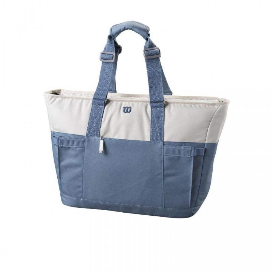 Wilson Tote Cream Blue Bag