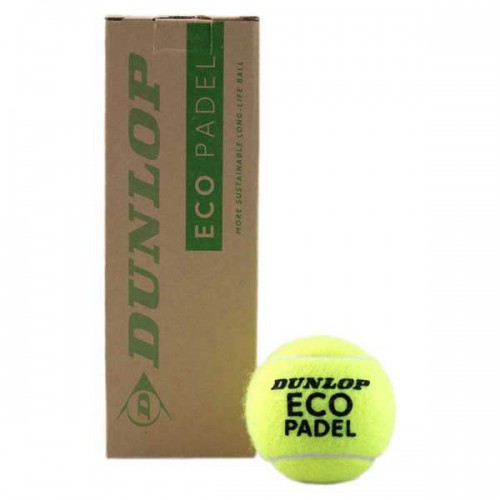 Bocal de 3 balles de padel Dunlop Eco Bocal de 3 balles de padel Dunlop Eco