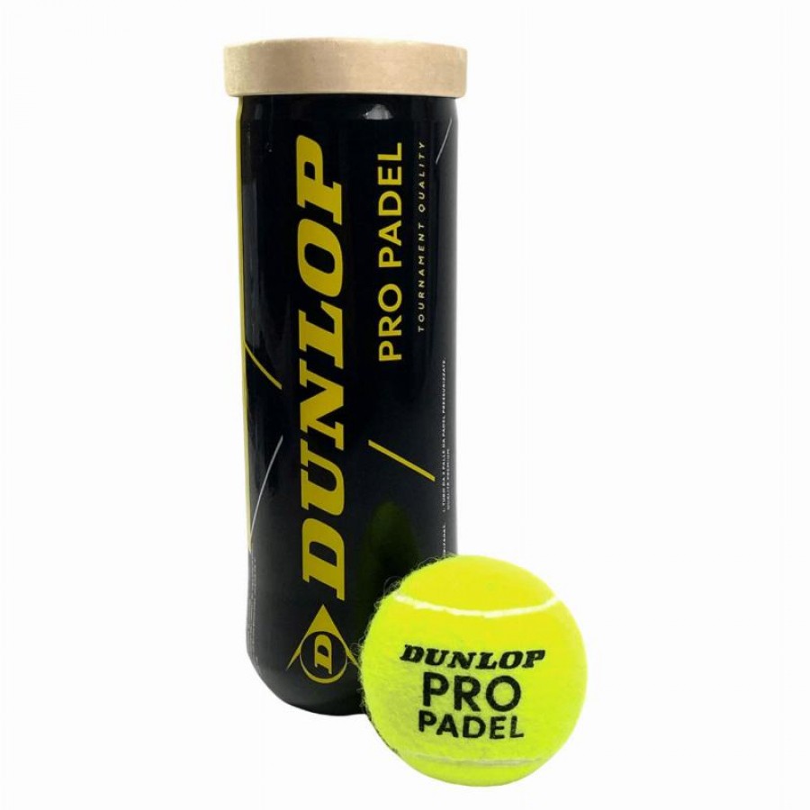 Bote de 3 Pelotas Dunlop Pro Padel  Oferta + Barato