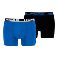 Boxers Head Basic Blue Indigo Preto 2 Unidades  Oferta + Barato