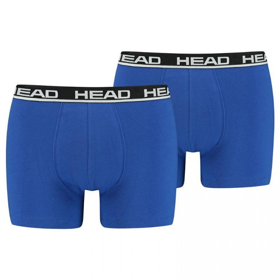 Head Basic Boxers Bleu Noir 2 Unites  Offre - Pas cher