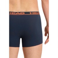 Boxers Head Basique Orange Marine 2 Unites