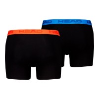 Boxer Tete Orange Bleu Noir 2 unites  Offre - Pas cher