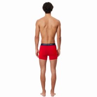 Lacoste Boxer bleu marine blanc rouge 3 unites  Offre - Pas cher