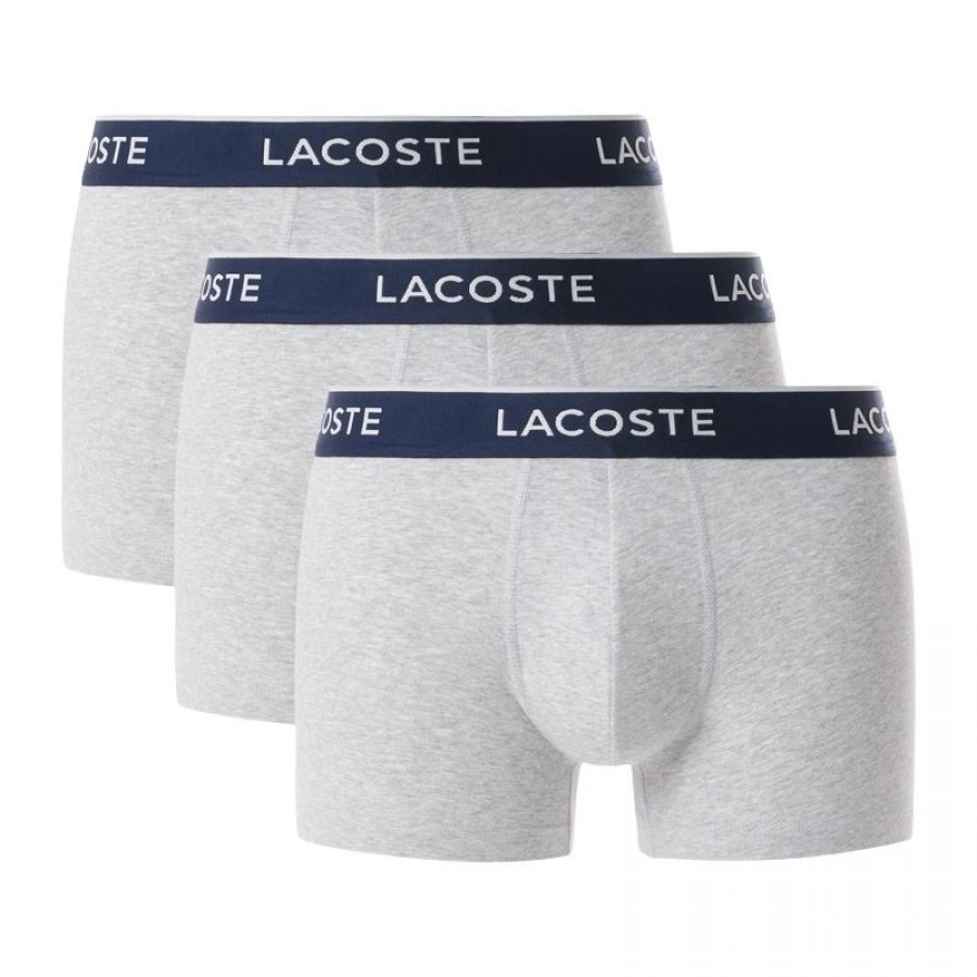Boxer Lacoste Gris Vigore 3 Unités  Offre - Pas cher