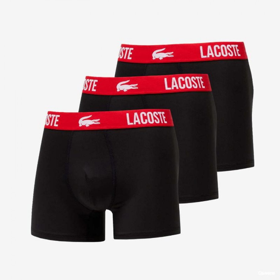 Boxers Lacoste Black Red 3 Units