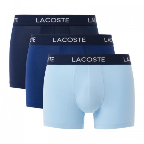 Lacoste Pique Navy Blue Boxers 3 Units Lacoste Pique Navy Blue Boxers 3 Units