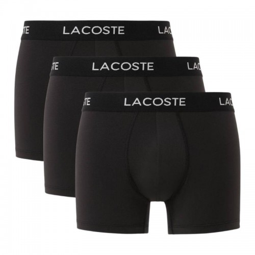 Lacoste Piqué Black Boxers 3 Units Lacoste Piqué Black Boxers 3 Units