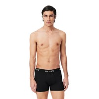 Boxers Lacoste Pique Negro 3 Unidades  Oferta + Barato