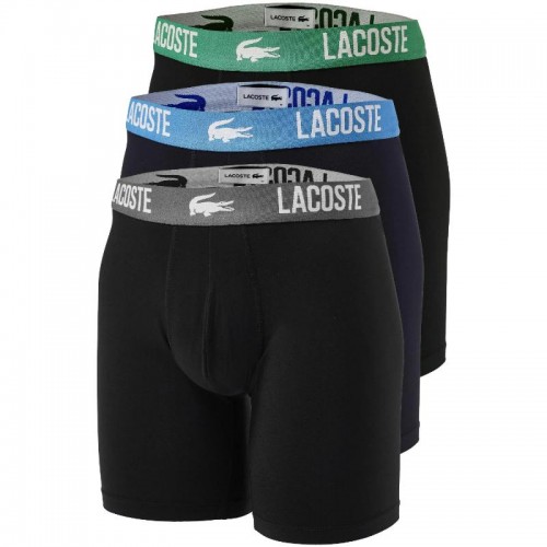 Boxers Lacoste en polyamide noirs 3 unités