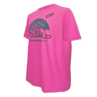 Camiseta Bullpadel Mundial Menores Rosa Fluor Junior