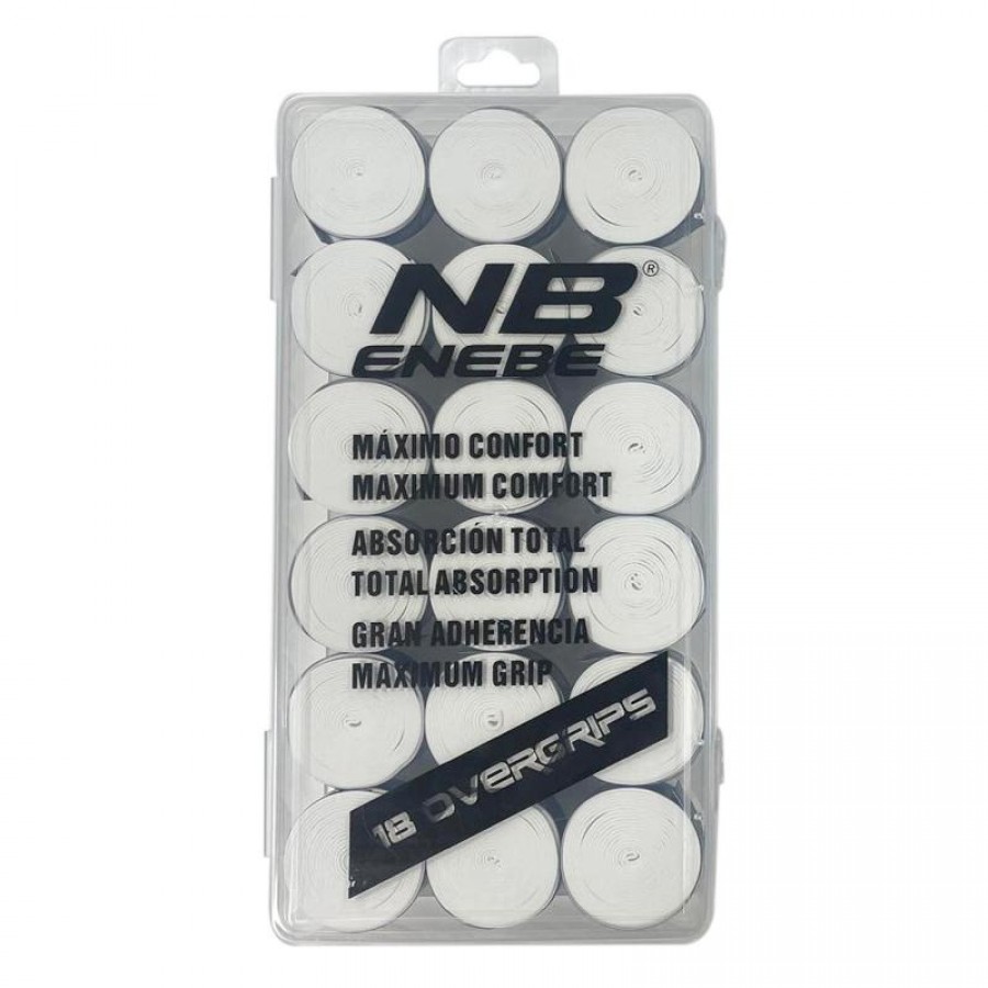 Enebe 18 Overgrips Caixa Branca Lisa  Oferta + Barato