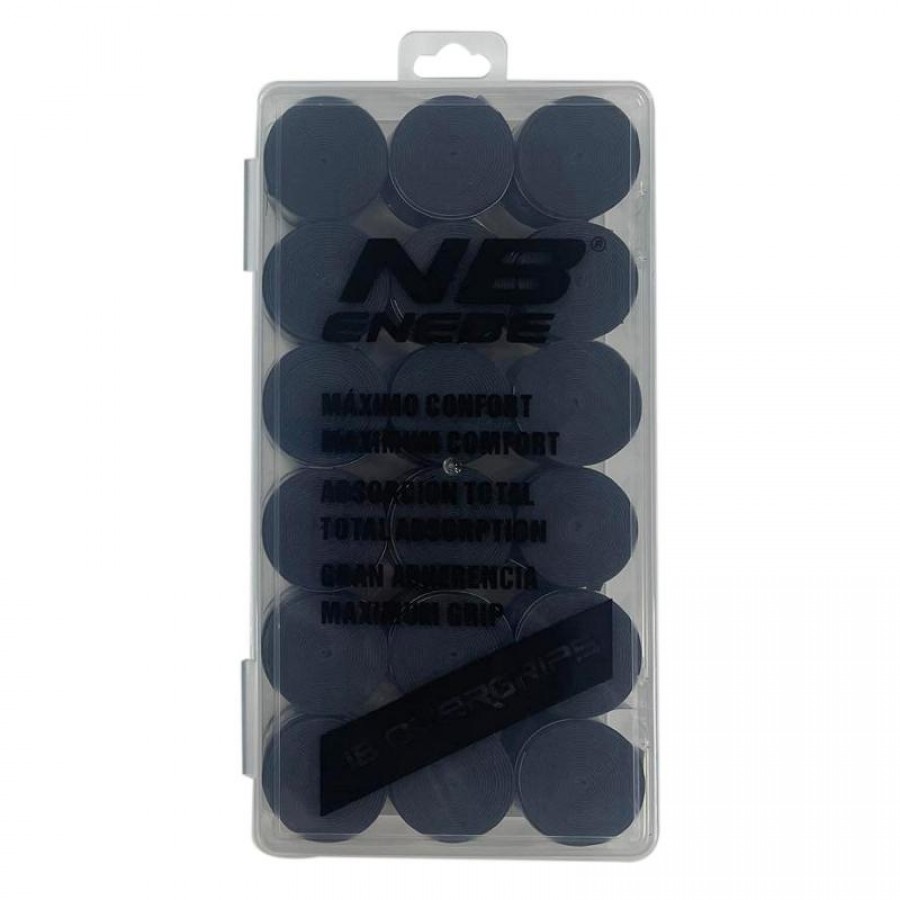 Caja Enebe 18 Overgrips Liso Negro  Oferta + Barato