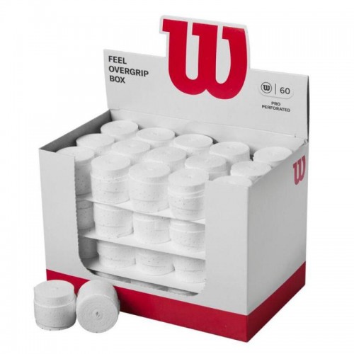 Custodia traforata Wilson Feel Pro Overgrip bianchi 60 Custodia traforata Wilson Feel Pro Overgrip bianchi 60