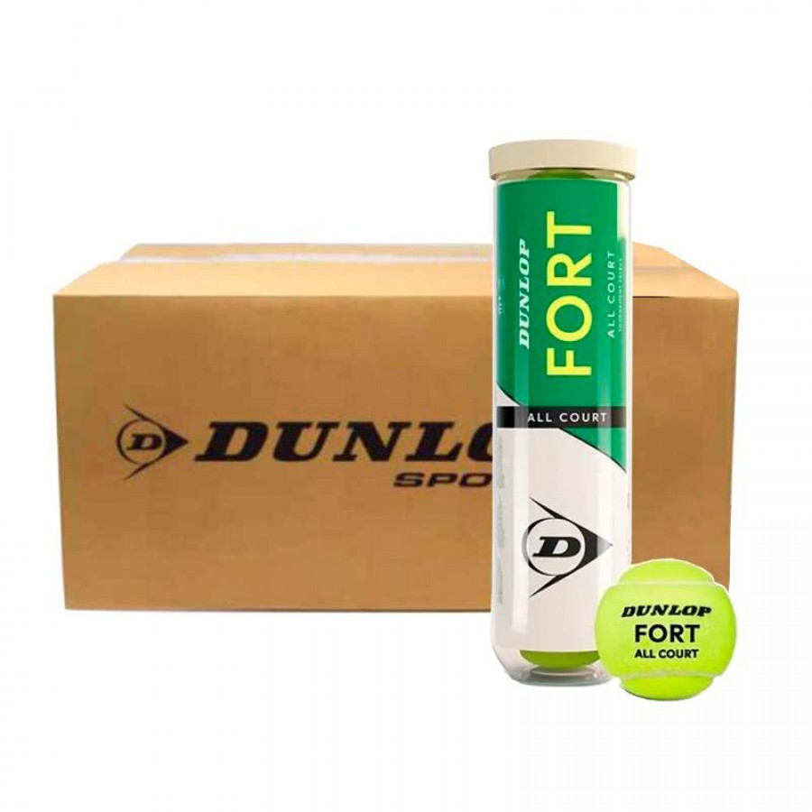 Cajon 72 Pelotas - 18 Botes de 4 Uds - Dunlop Fort All Court Tennis  Oferta + Barato