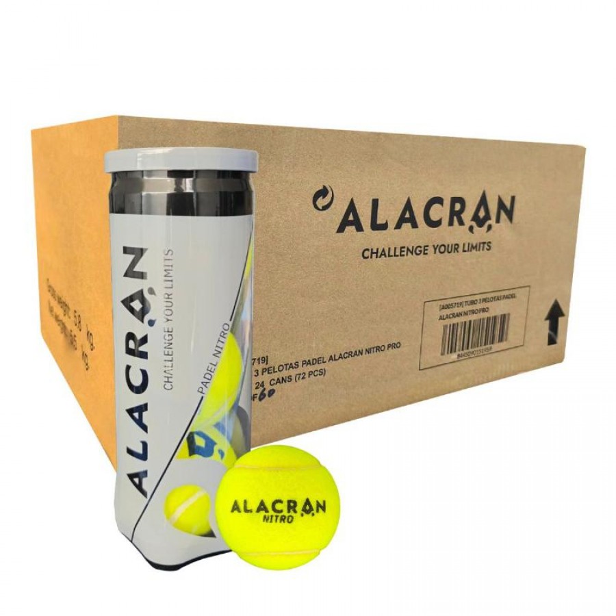 Cajon 72 Pelotas - 24 Botes de 3 uds - Alacran Nitro