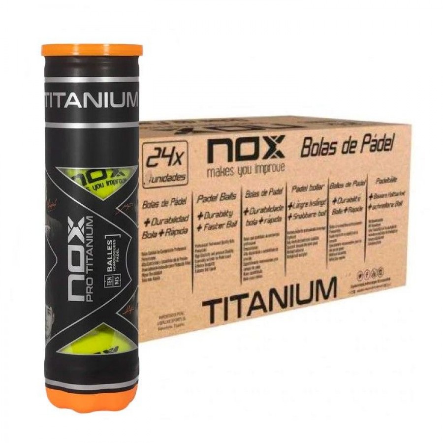 Box 96 Balls - 24 Cans of 4 pcs - Nox Pro Titanium  Offer + Cheap