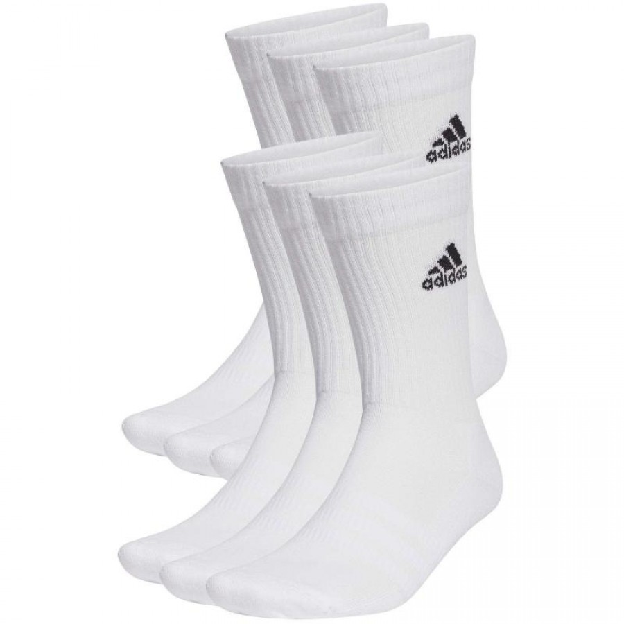 Adidas Cushioned Classic Socks White 6 paires