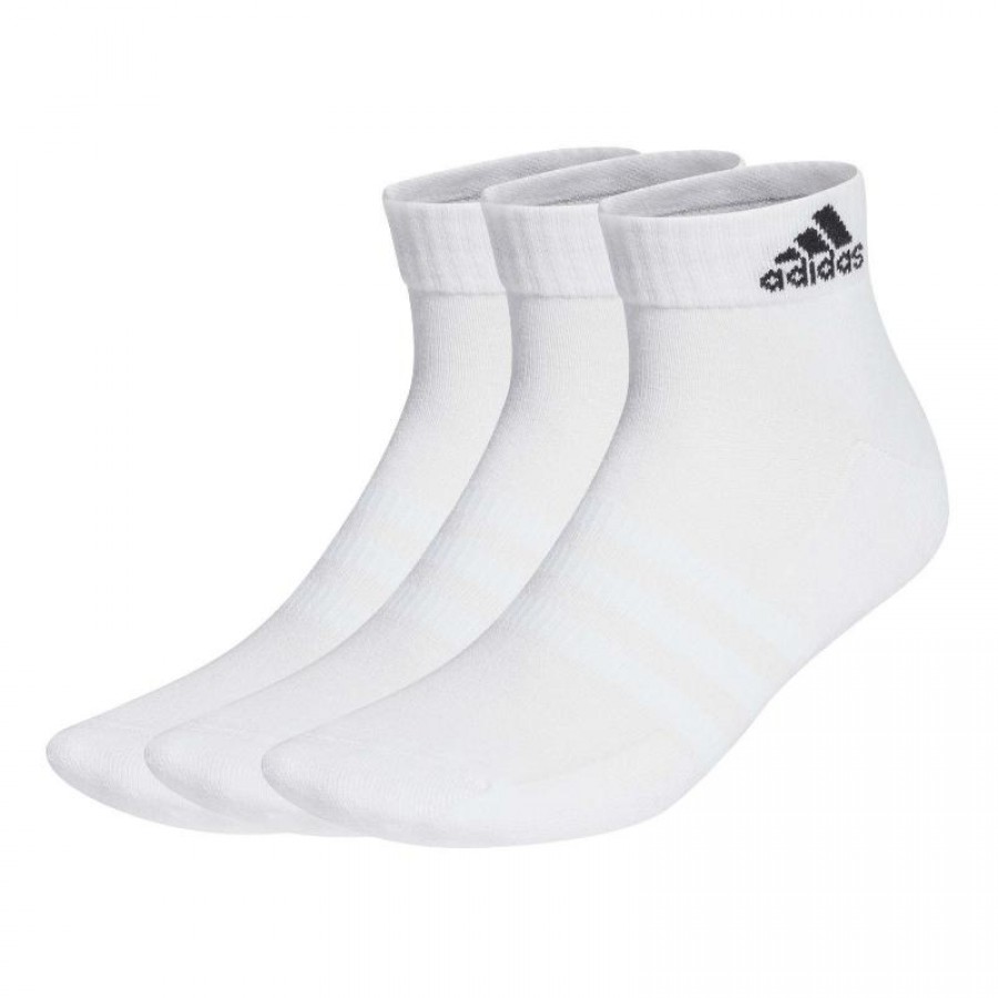 Adidas Chaussettes Courtes Amorties Blanc 3 paires