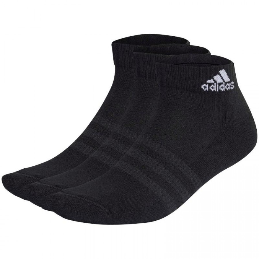 Adidas Chaussettes Courtes Noires Amorties 3 paires