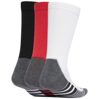 adidas Chaussettes Crew Cushioned Rouge Noir Blanc 3 Paires  Offre - Pas cher