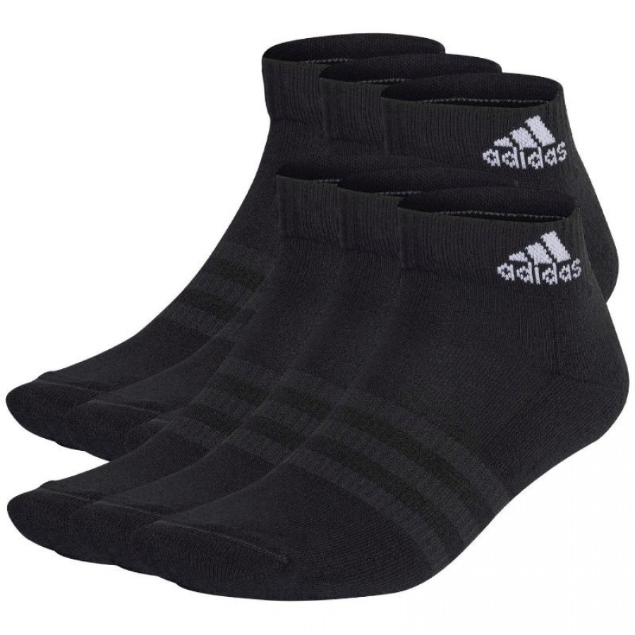 Adidas Cushioned Ankle Socks Black 6 Pairs
