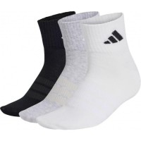 Calcetines Adidas Essentials Ank Gris Blanco 3 Pares