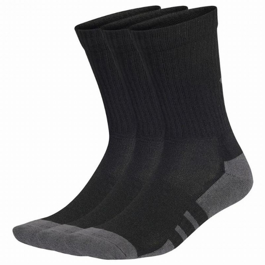 Calcetines Adidas Essentials Cushioned Crew Negro Gris 3 Pares  Offre - Pas cher
