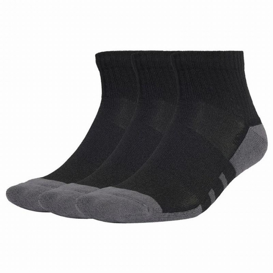 Calcetines Adidas Essentials Cushioned Quarter Negro Gris 3 Pares  Offre - Pas cher