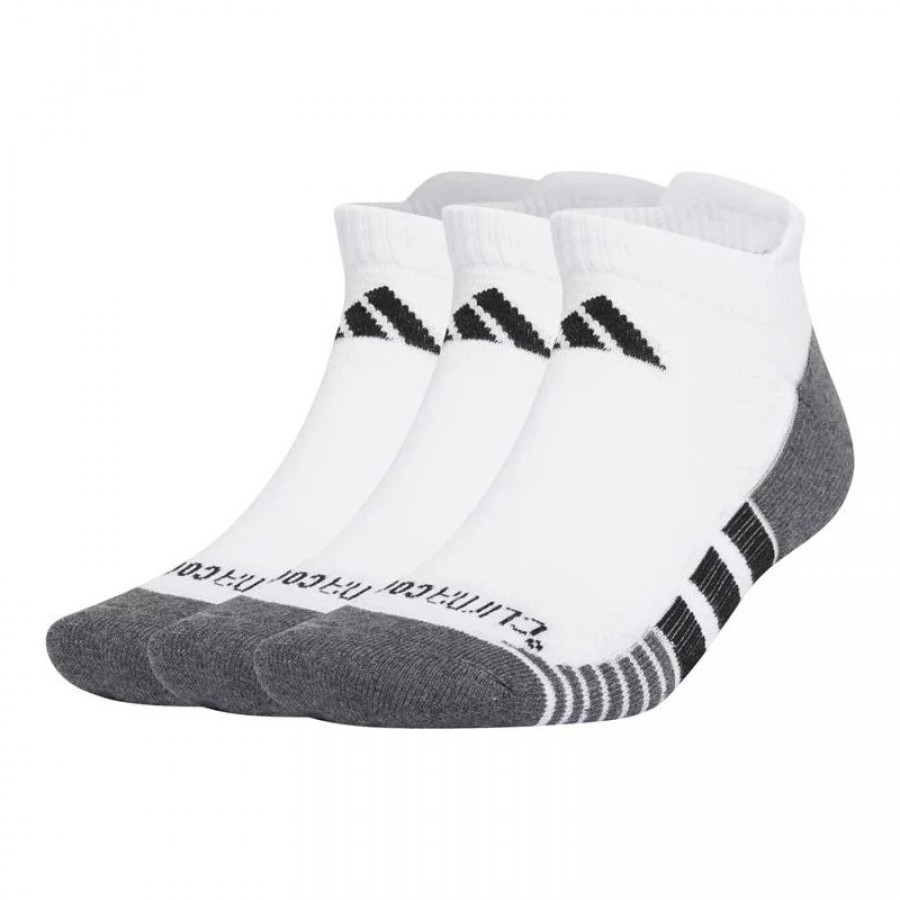 Adidas Low Cut Socks White Black 3 Pairs  Offer + Cheap