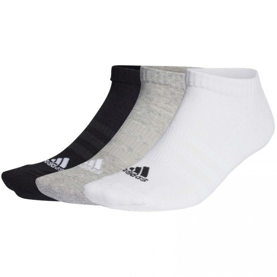 Adidas Socks Anklets SPW Cushioned Black White Grey 3 Pairs