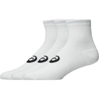 Chaussettes blanches brillantes Asics Quarter 3 paires