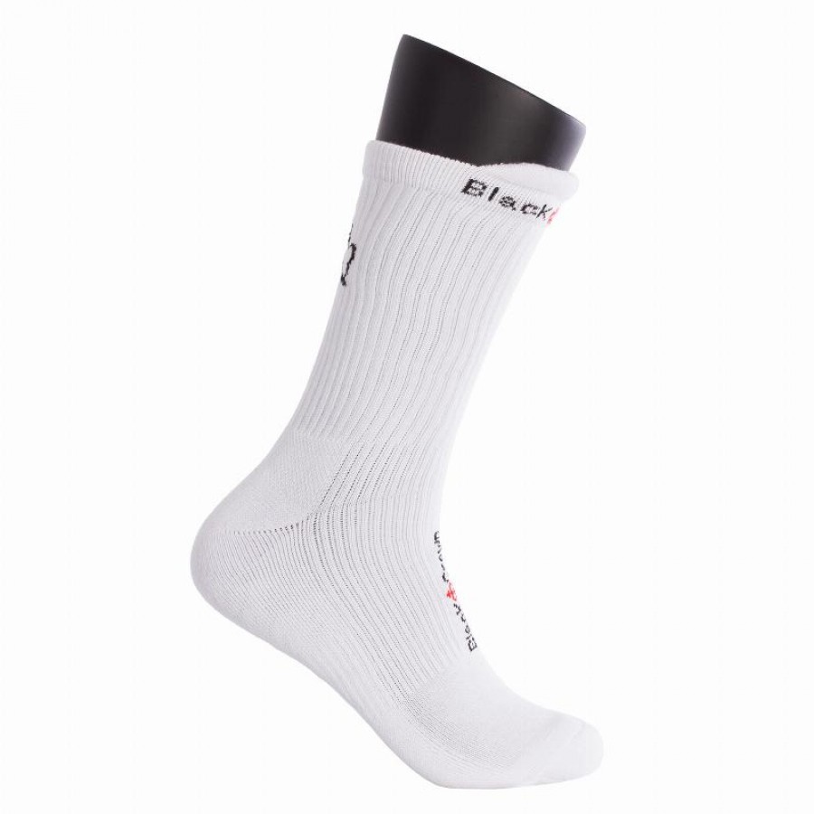 Meias Brancas Altas Premium Black Crown 1 Par  Oferta + Barato