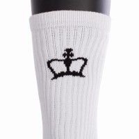 Meias Brancas Altas Premium Black Crown 1 Par  Oferta + Barato