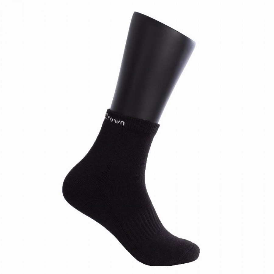 Meias de Tornozelo Black Crown Pro Pretas 1 Par  Oferta + Barato
