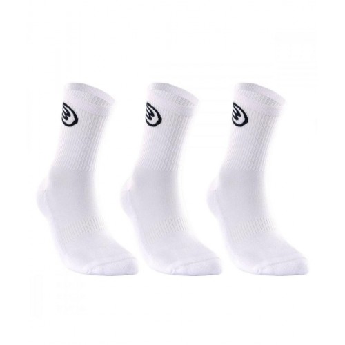 Meias Bullpadel BP252 3 Pares Branco Meias Bullpadel BP252 3 Pares Branco