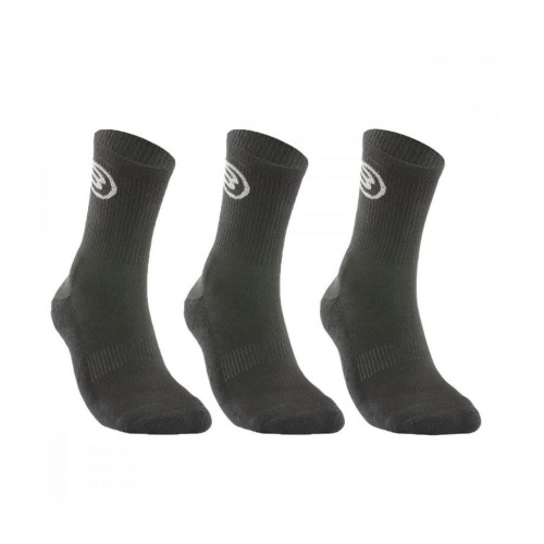 Meias Bullpadel BP252 3 Pares Preto Meias Bullpadel BP252 3 Pares Preto