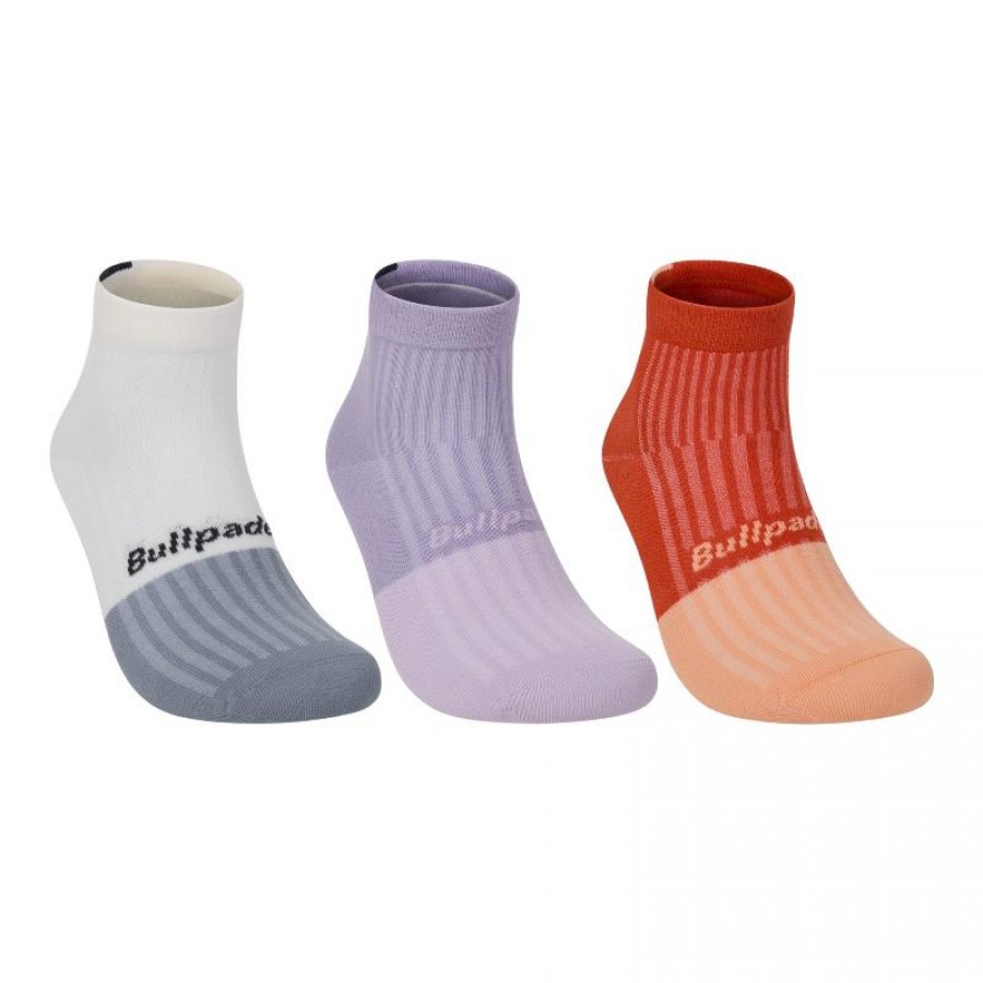 Bullpadel BP266 Bone Purple Grapefruit Socks 3 Pairs PADELPOINT Bullpadel BP266 Bone Purple Grapefruit Socks 3 Pairs
