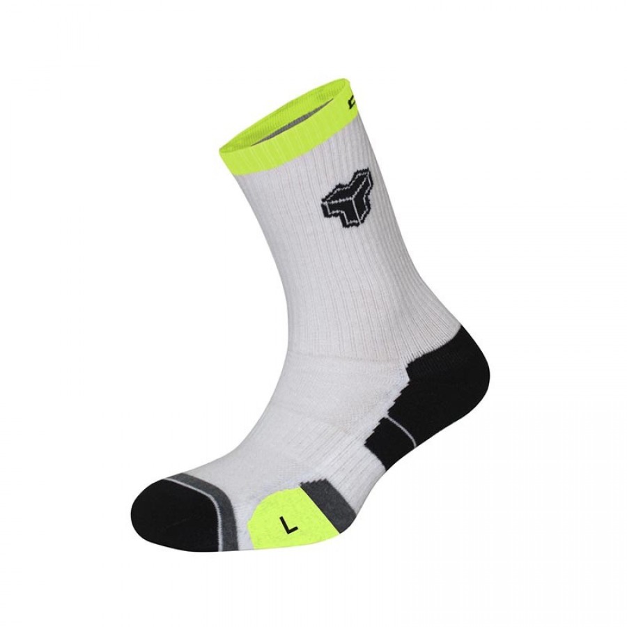 Cartri Axel High Yellow White Socks 1 Paire | Tienda Online PADEL POINT Cartri Axel High Yellow White Socks 1 Paire - Barata Oferta Outlet